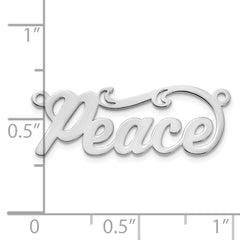 Sterling Silver/Rhodium-plated Polished Name Plate