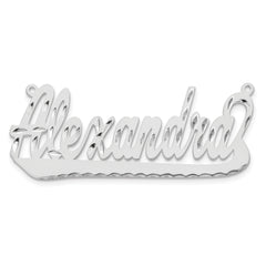 SS/Rhodium-plated Diamond-cut Underlined Name Plate