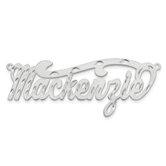 Sterling Silver/Rhodium-plated Diamond-cut name Plate