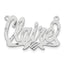 10k White Gold Diamond-cut Heart Name Plate