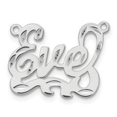 Sterling Silver/Rhodium-plated Diamond-cut Name Plate