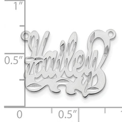 10k White Gold Diamond-cut Name Plate