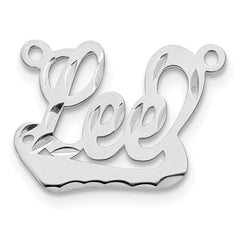 Sterling Silver/Rhodium-plated Diamond-cut Underlined Name Plate