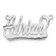 14k White Gold Diamond-cut Underlined Name Plate