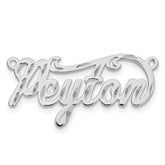 14k White Gold Diamond-cut Name Plate