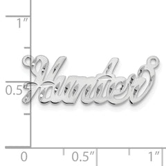 10k White Gold Diamond-cut Name Plate