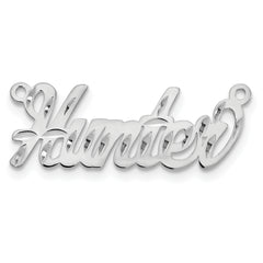 10k White Gold Diamond-cut Name Plate