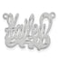 14k White Gold Satin Diamond-cut Name Plate