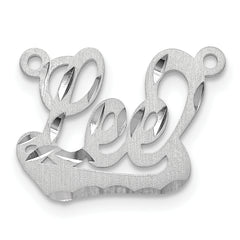 SS/Rhodium-plated Satin Diamond-cut Underlined Name Plate