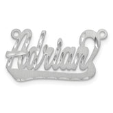 SS/Rhodium-plated Satin Diamond-cut Underlined Name Plate