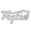 10k White Gold Satin Diamond-cut Name Plate