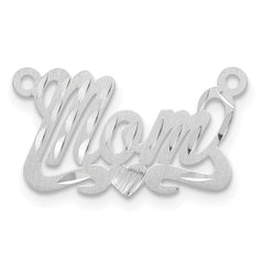 10k White Gold Satin Diamond-cut Heart Name Plate