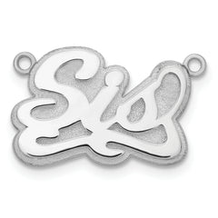 Sterling Silver/Rhodium-plated 3D Polished Name Plate