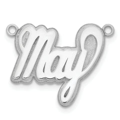 14k White Gold 3D Polished Name Plate