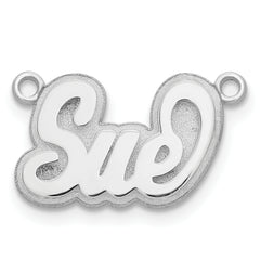 10k White Gold Polished 3D Name Plate