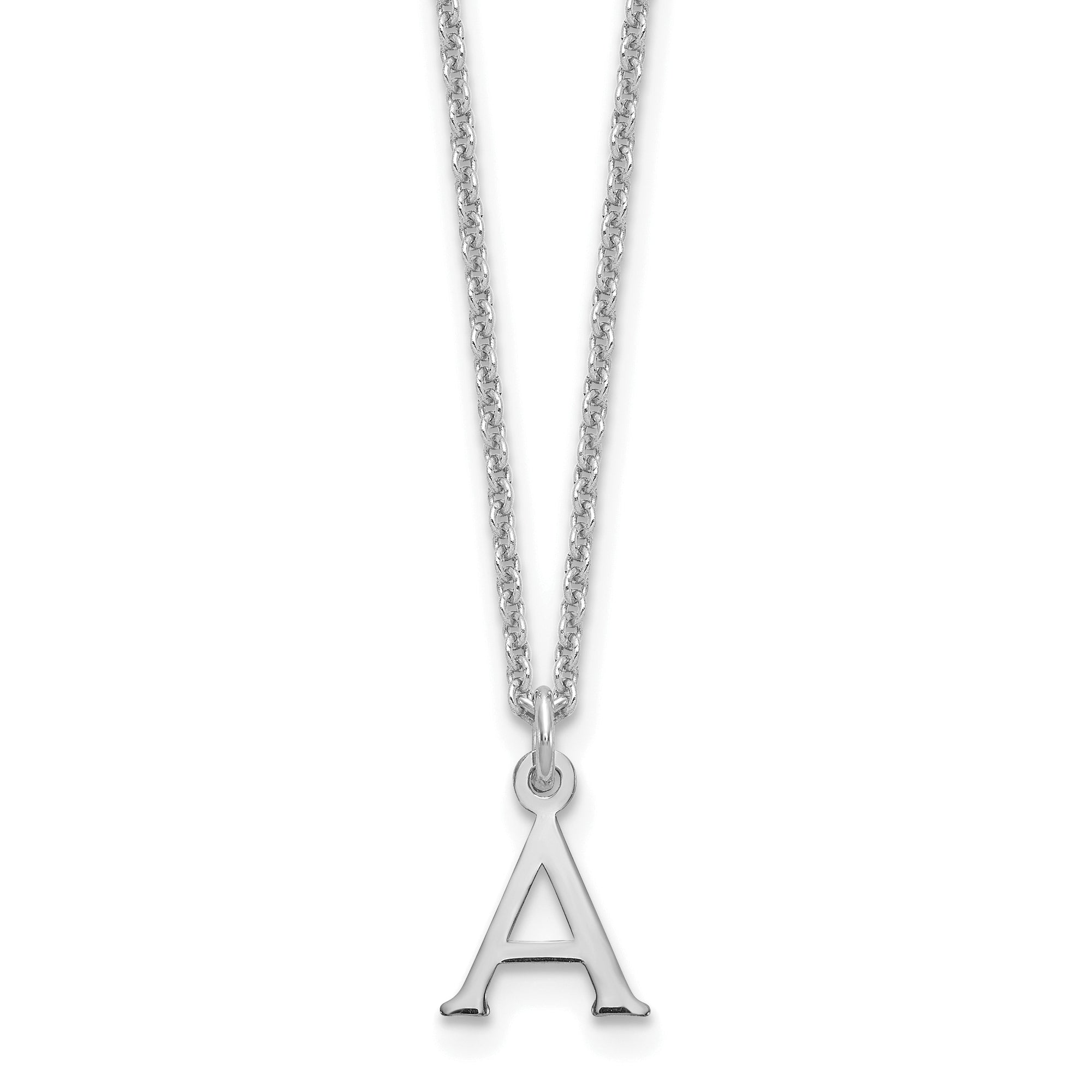 10KW Cutout Letter A Initial Necklace