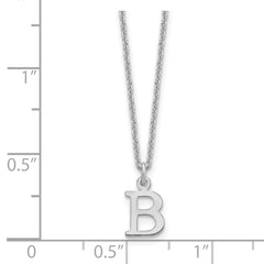 10KW Cutout Letter B Initial Necklace