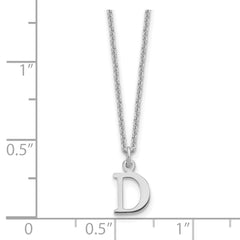 10KW Cutout Letter D Initial Necklace