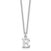 10KW Cutout Letter E Initial Necklace