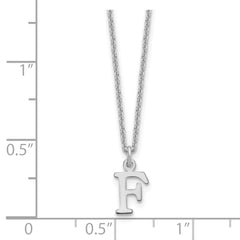 10KW Cutout Letter F Initial Necklace