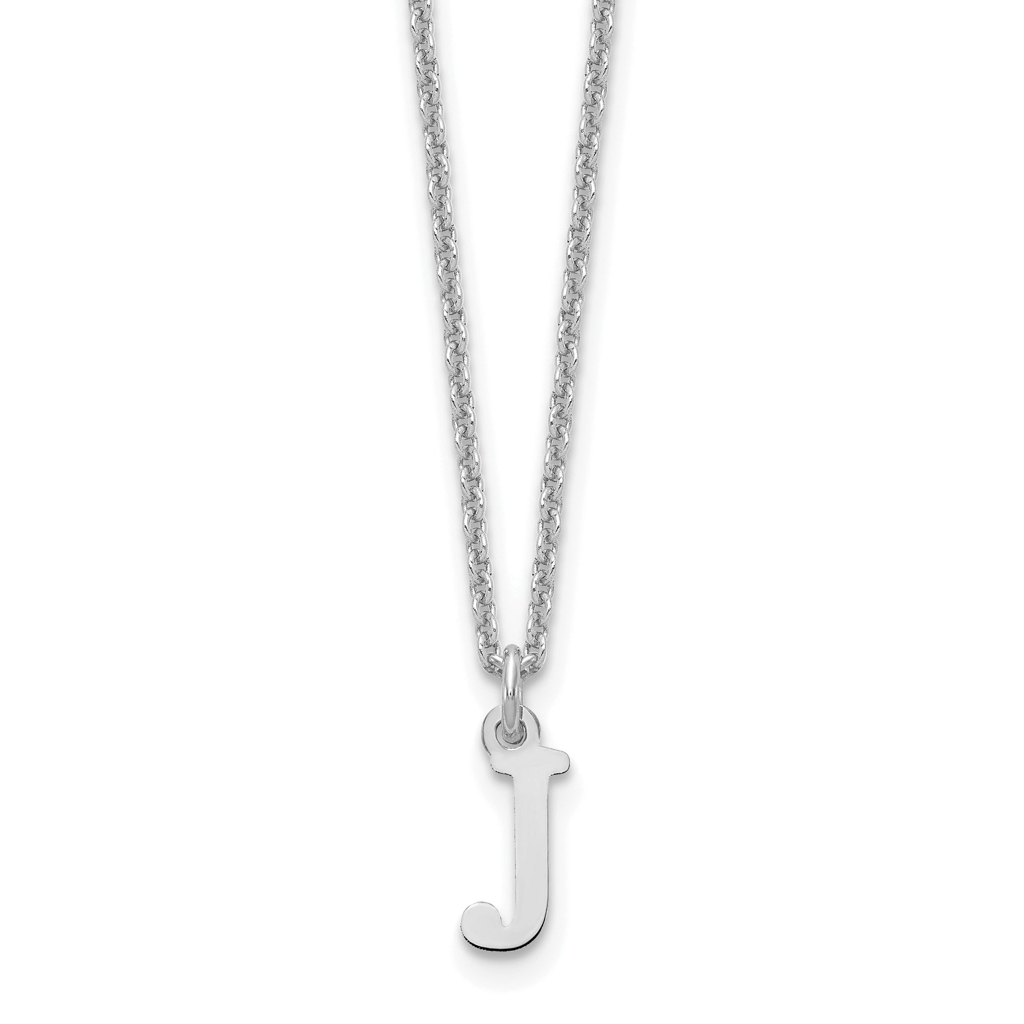 10KW Cutout Letter J Initial Necklace