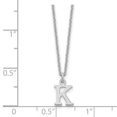 10KW Cutout Letter K Initial Necklace