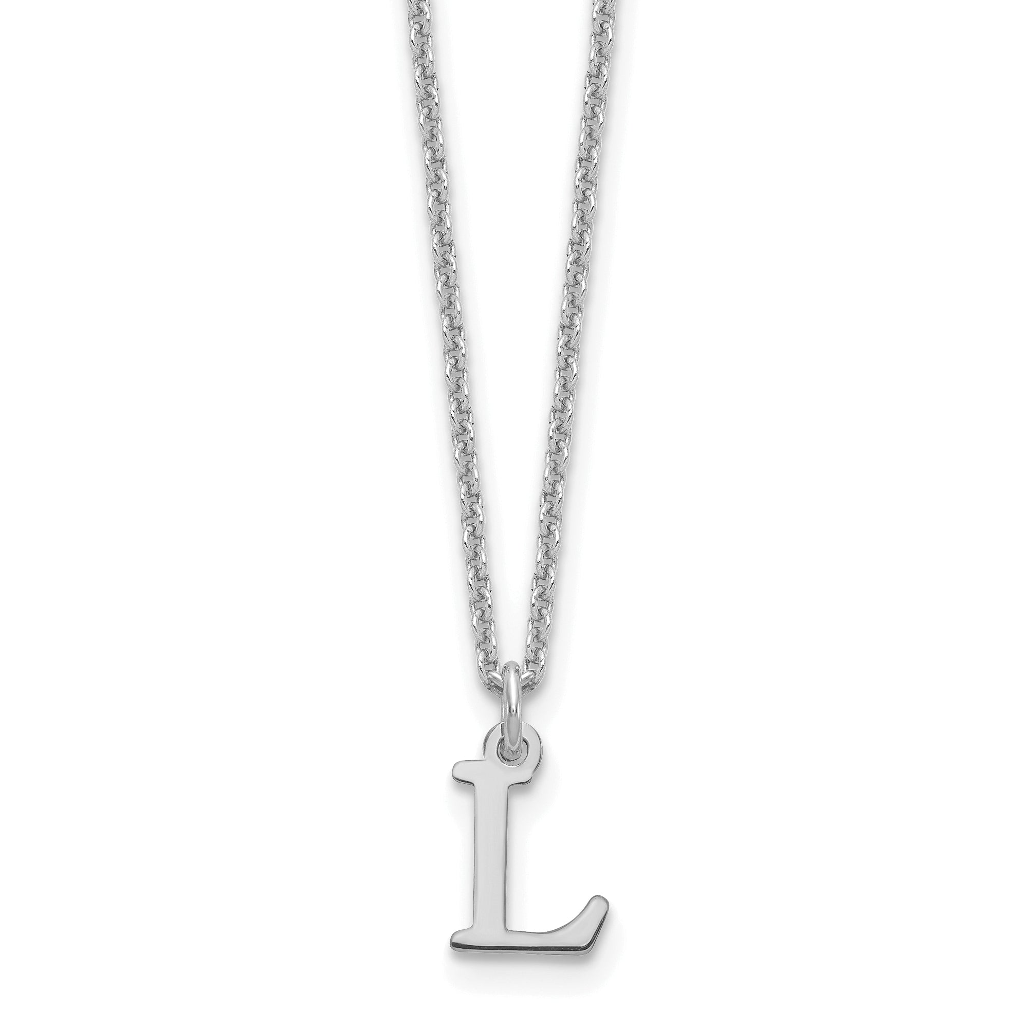 10KW Cutout Letter L Initial Necklace