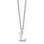 10KW Cutout Letter L Initial Necklace