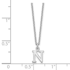 10KW Cutout Letter N Initial Necklace