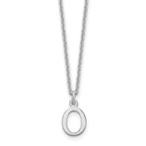 10KW Cutout Letter O Initial Necklace