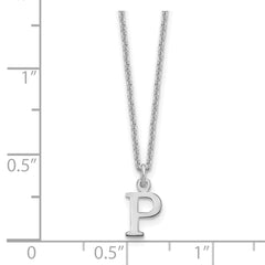 10KW Cutout Letter P Initial Necklace
