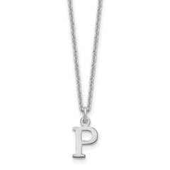 10KW Cutout Letter P Initial Necklace