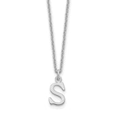 10KW Cutout Letter S Initial Necklace