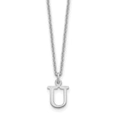 10KW Cutout Letter U Initial Necklace