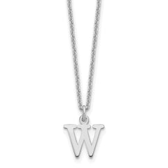 10KW Cutout Letter W Initial Necklace