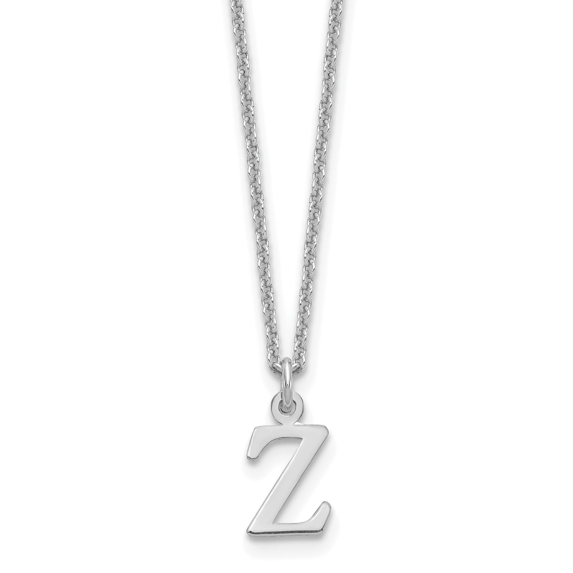 10KW Cutout Letter Z Initial Necklace