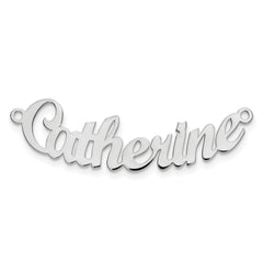 14k White Gold Curved Name Plate