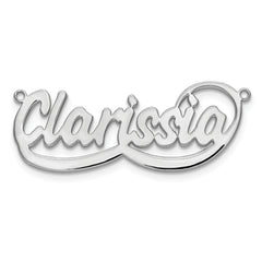 14k White gold Swoop Name Plate