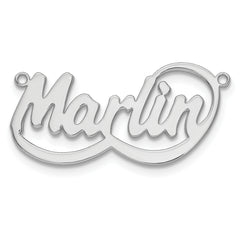 10k White Gold Swoop Name Plate