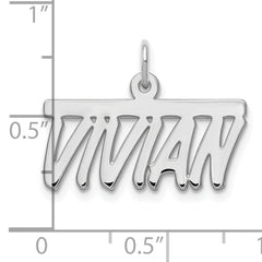 14k White Gold Top Bar Name Plate