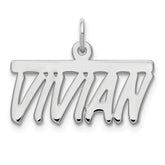 14k White Gold Top Bar Name Plate