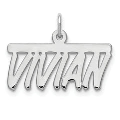 14k White Gold Top Bar Name Plate