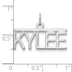 Sterling Silver/Rhodium-plated Top Bar Name Plate