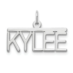 10k White Gold Top Bar Name Plate