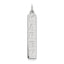 14k White Gold Large Arial Black New Font Bar Charm