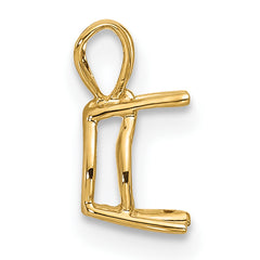 14k 7x5mm Pear Pendant Mounting (No Stone Included)