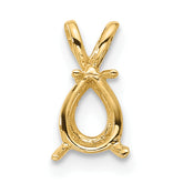 14k 7x5mm Pear Pendant Mounting (No Stone Included)