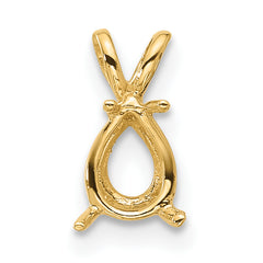 14k 7x5mm Pear Pendant Mounting (No Stone Included)