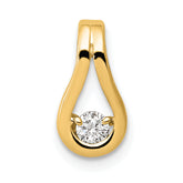 14k Complete 2.8mm AA Diamond Teardrop-Shape Slide Fits up to 2mm Regular/6mm Fancy or Reversible Omega