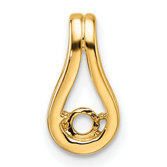 14k Holds 2.8mm Stone Teardrop-Shape Slide Mounting (No Stone Included) Fits up to 2mm Regular/6mm Fancy or Reversible Omega
